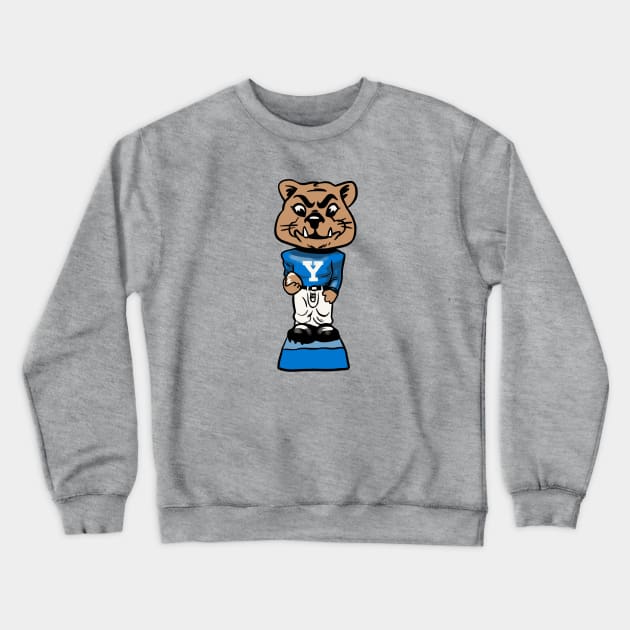 Cosmo Cougar Bobble Head Crewneck Sweatshirt by sombreroinc